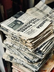 Picture of a stack of newspapers