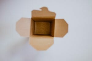 cardboard food container